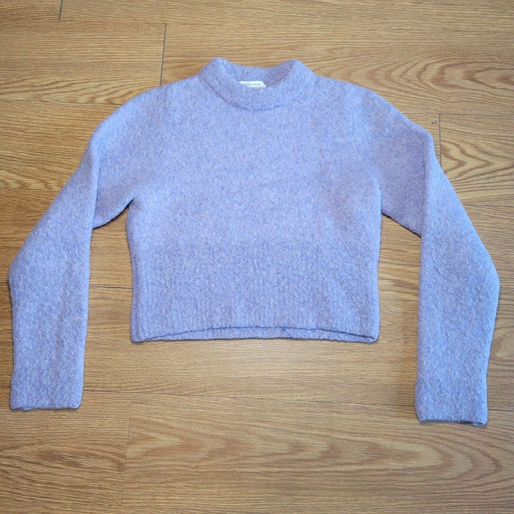 Los Angeles Atelier & Other Stories Women's Cropped Sweater Size Small Lavender